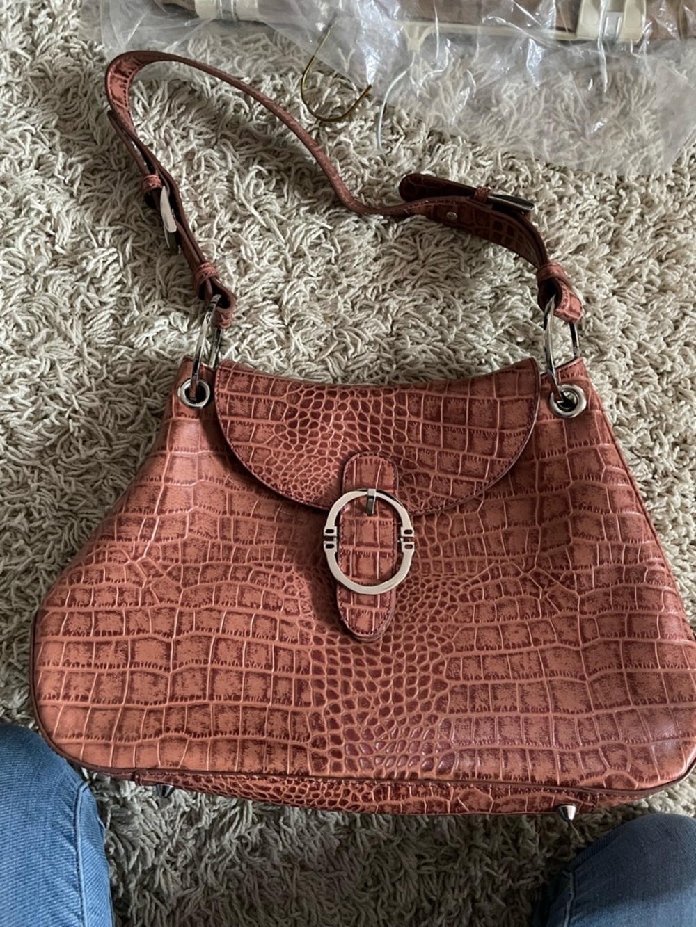 Charlie Lapson Vintage Leather Copper - Style 450 - Shoulder Purse NWT